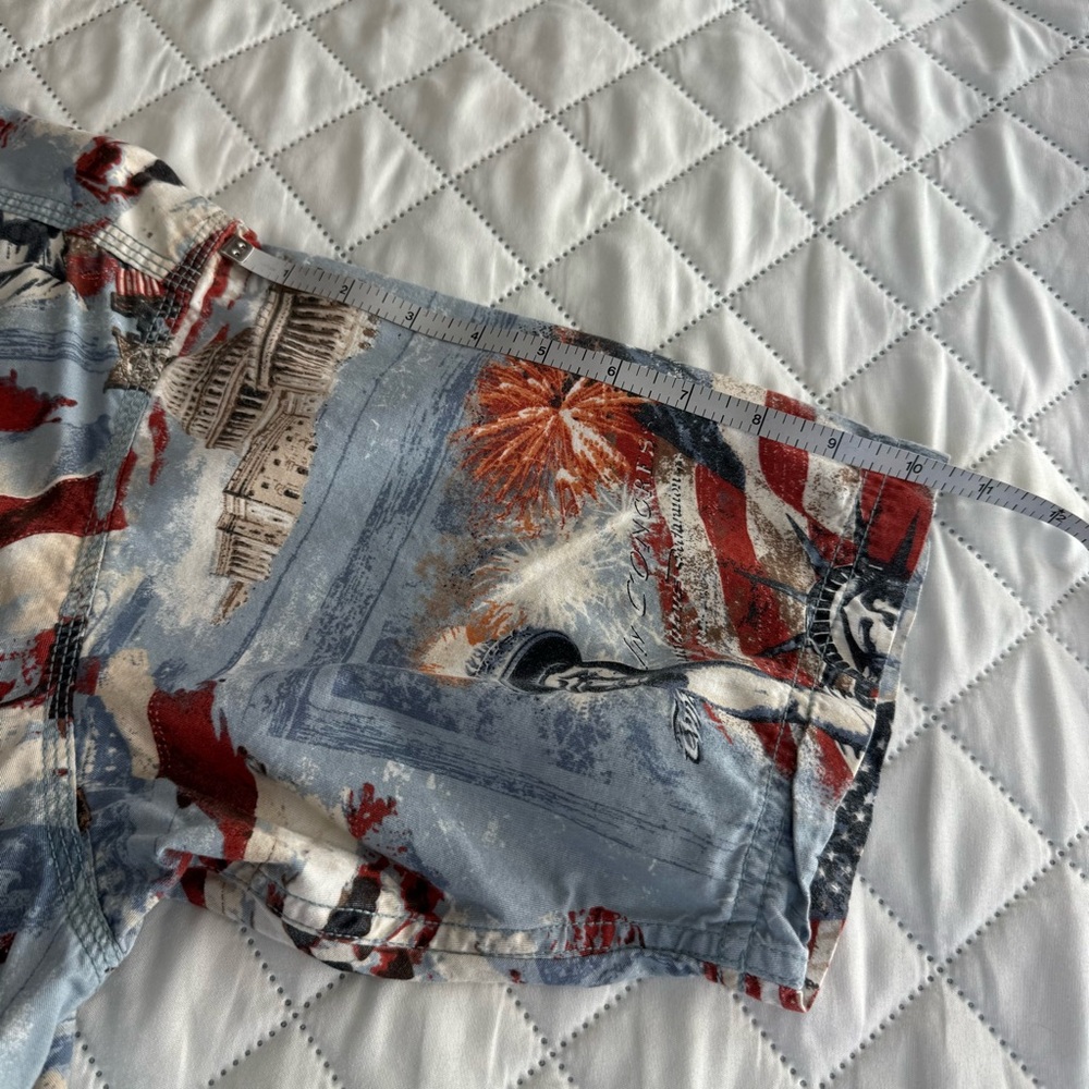 ❌❌SOLD❌❌ RedHead Blue and Red Patriotic Button Down Shirt - Picture 7 of 8